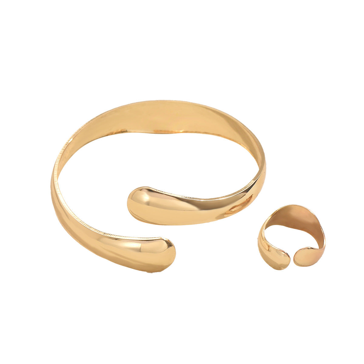 Fluid Wave Cuff & Ring Set