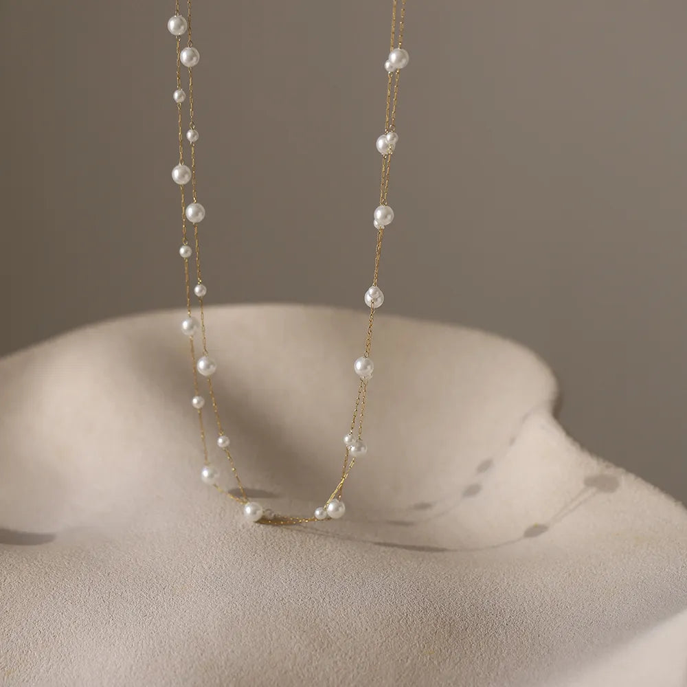 Ethereal Dewdrop Pearl Necklace