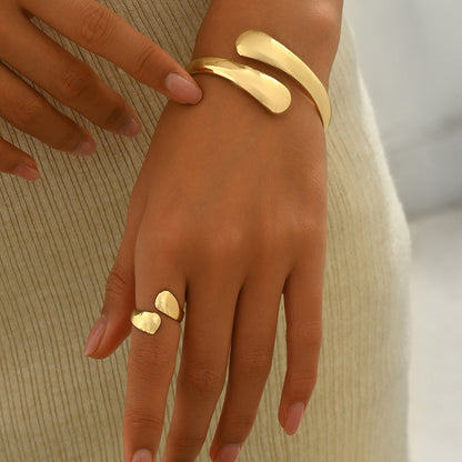 Fluid Wave Cuff & Ring Set